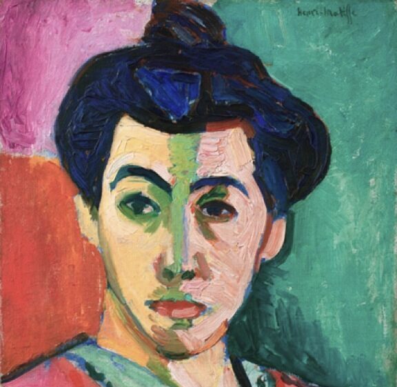 Portrait painting of Madame Matisse by Henri Matisse