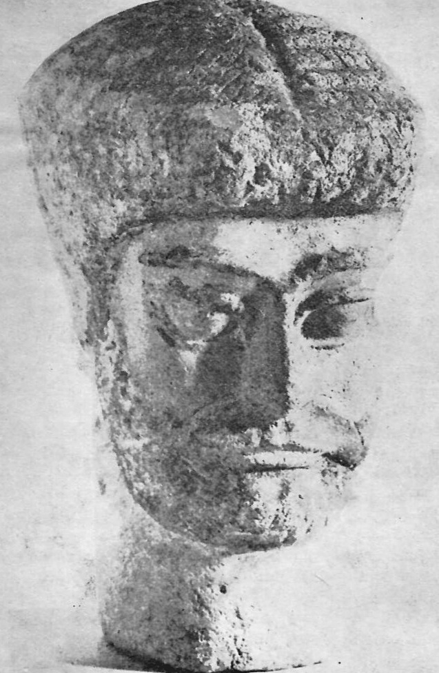 Head of an Elamite man in baked clay, found at Susa, the Louvre Museum