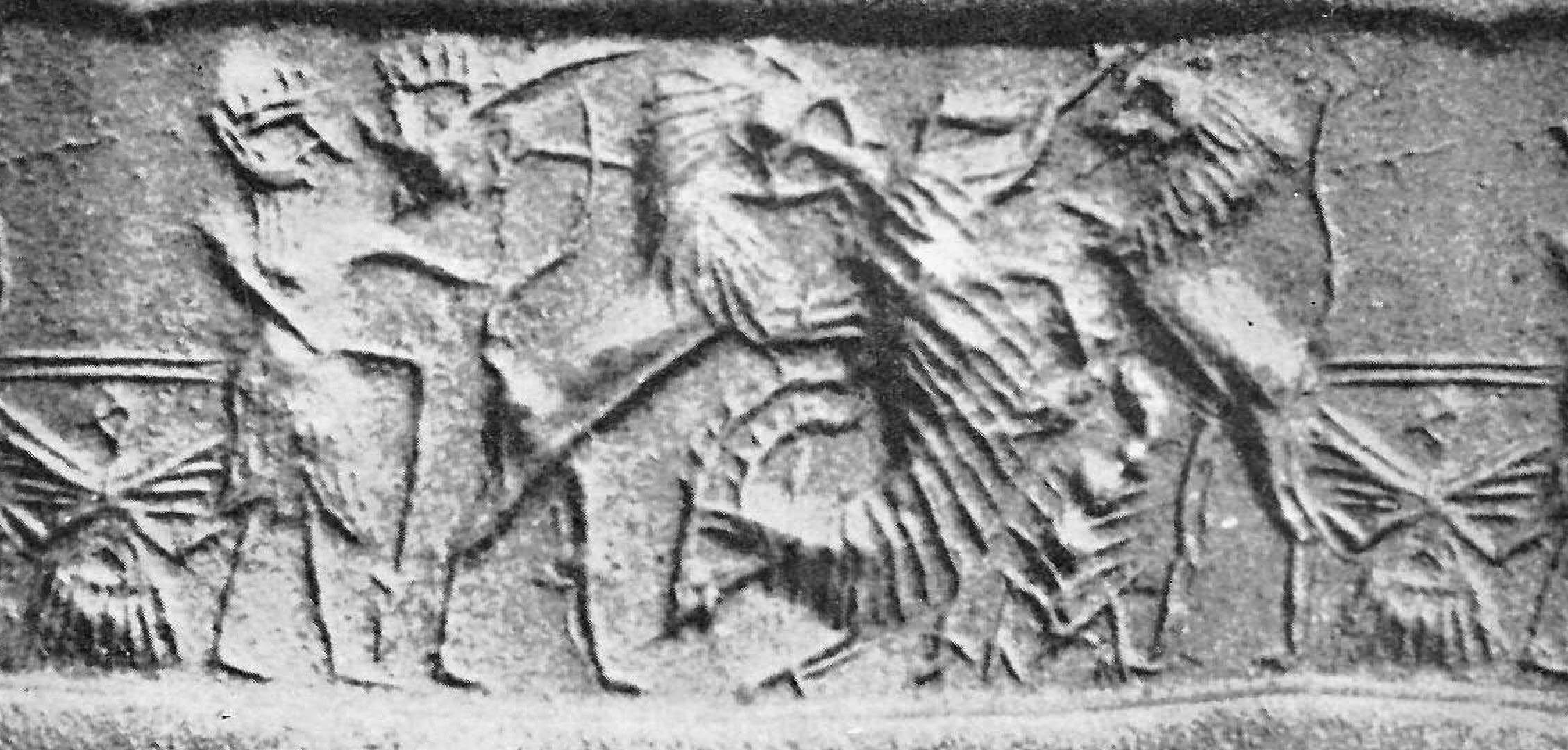 Seal design attributed to the period of Sumer and Akkad