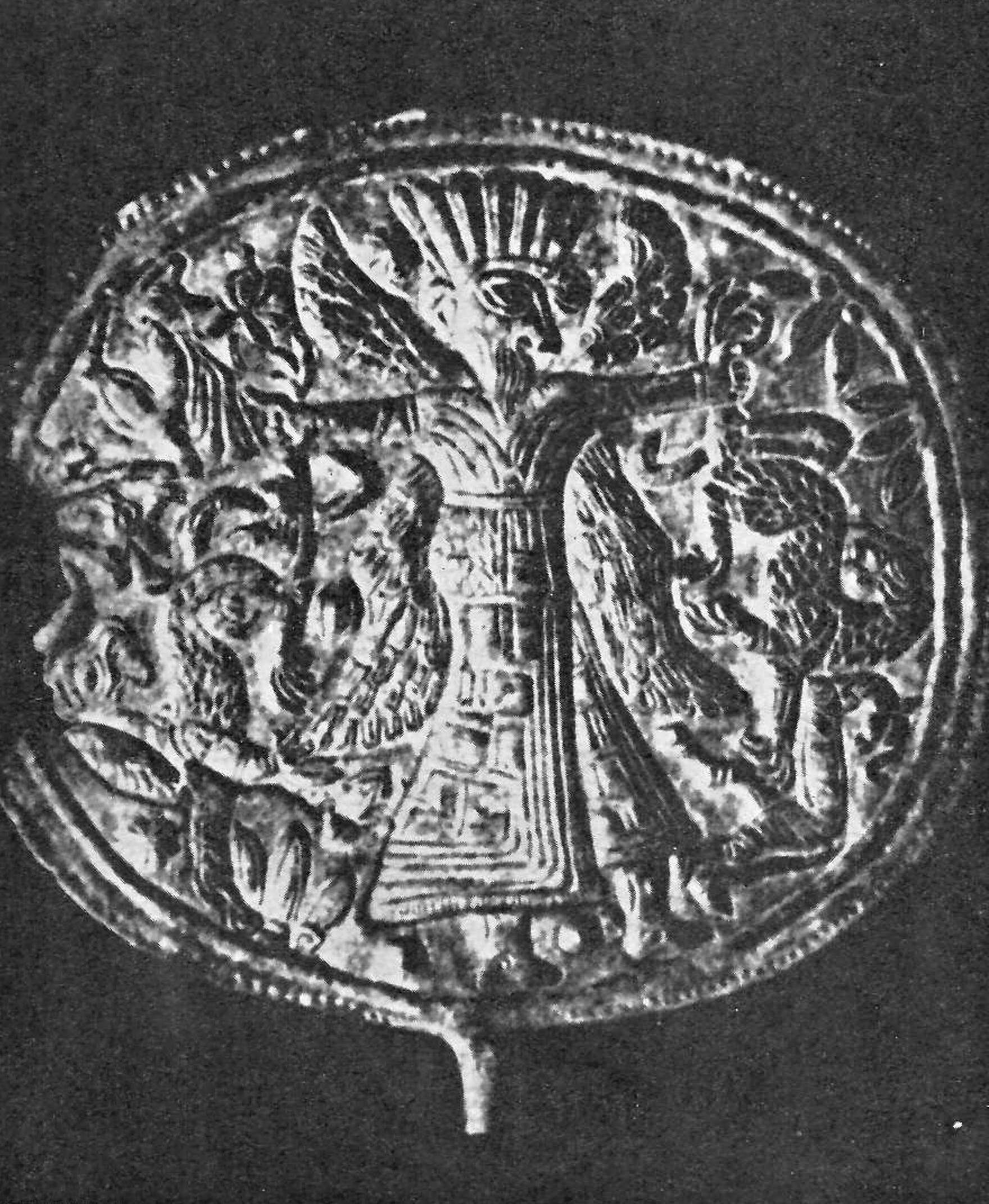 Design of a bronze pin head from Luristan